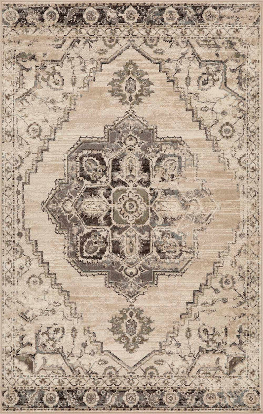 Brinton Vintage Oriental Medallion Indoor Area Rugs or Runner Rug - Slate