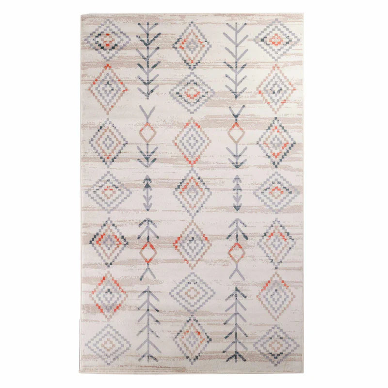 Gared Traditional Southwestern Tribal Area Rug - Bone