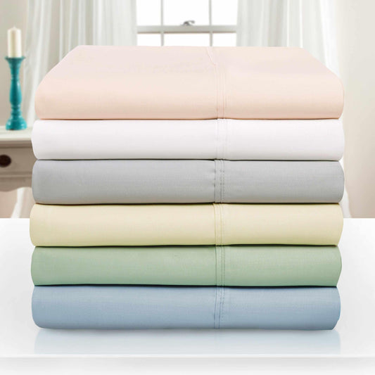 Superior 1000 Thread Count Lyocell Blend Wrinkle Resistant Solid Sheet Set - Pink