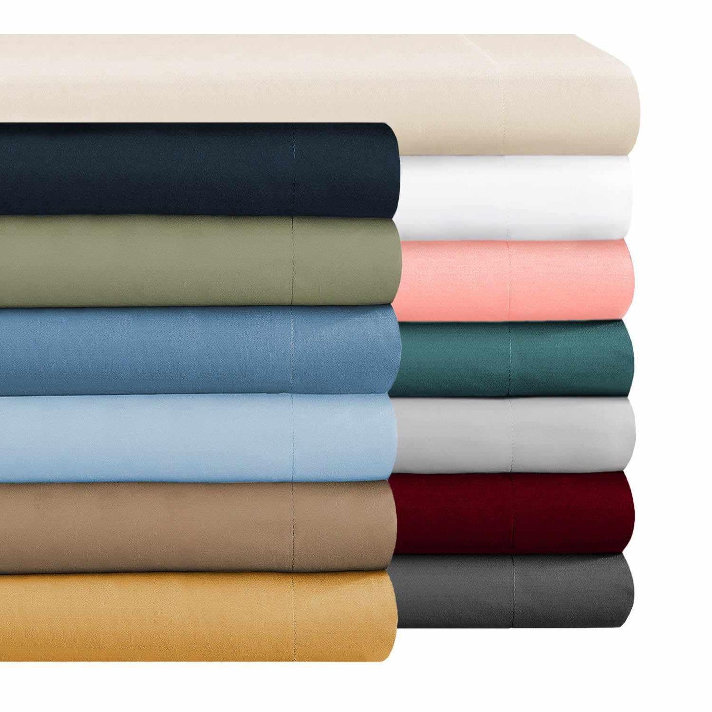 Superior Egyptian Cotton Solid All-Season Duvet Cover Set with Button Closure - Ivory