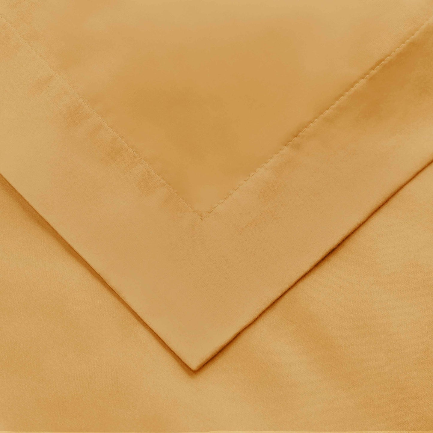 Superior Egyptian Cotton Solid All-Season Duvet Cover Set with Button Closure - Gold