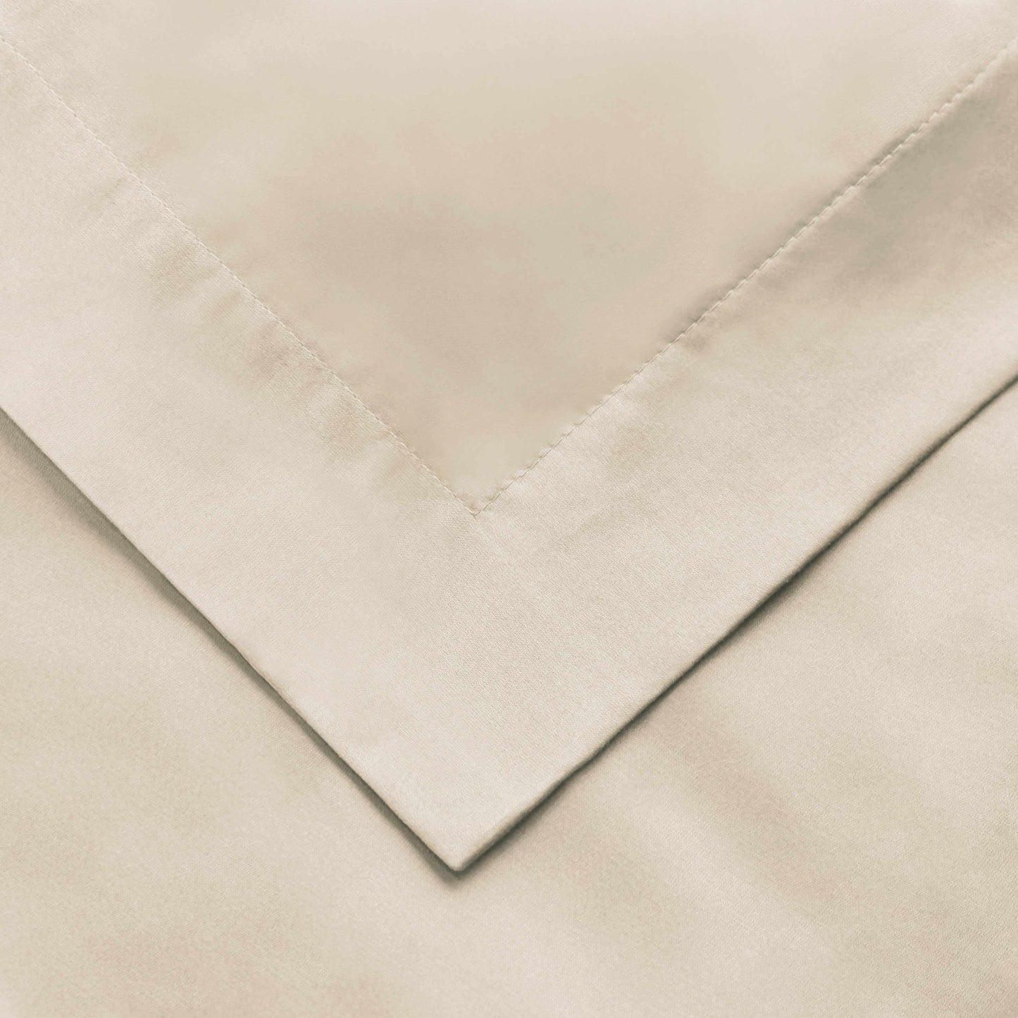 Superior Egyptian Cotton Solid All-Season Duvet Cover Set with Button Closure - Ivory