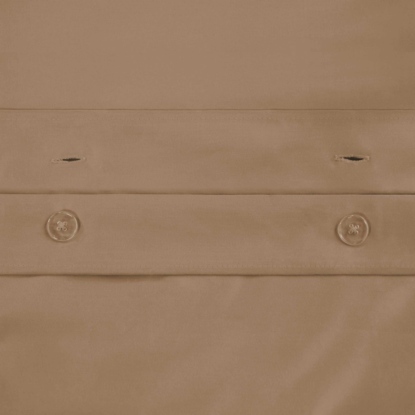 Superior Egyptian Cotton Solid All-Season Duvet Cover Set with Button Closure - Taupe