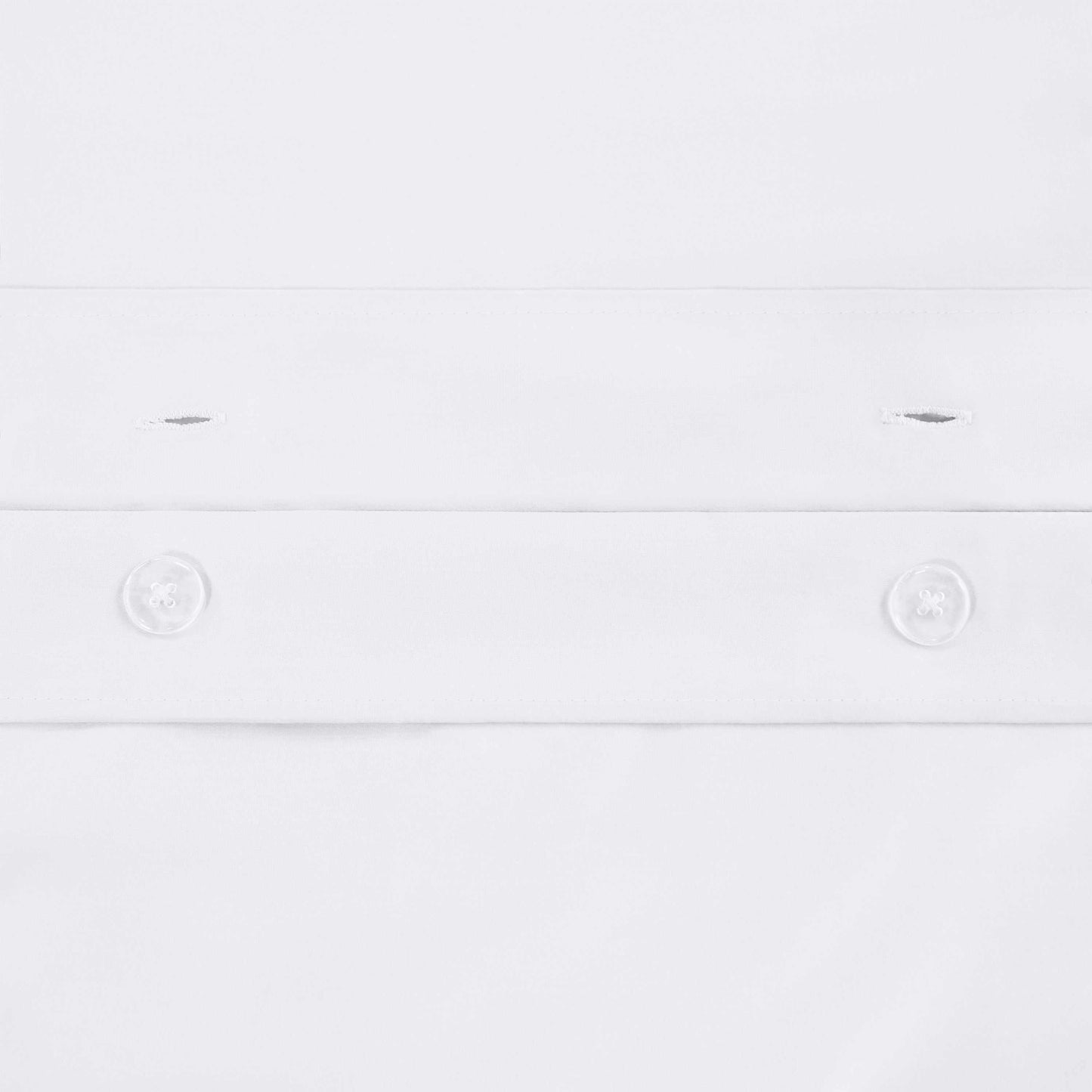 Superior Egyptian Cotton Solid All-Season Duvet Cover Set with Button Closure - White