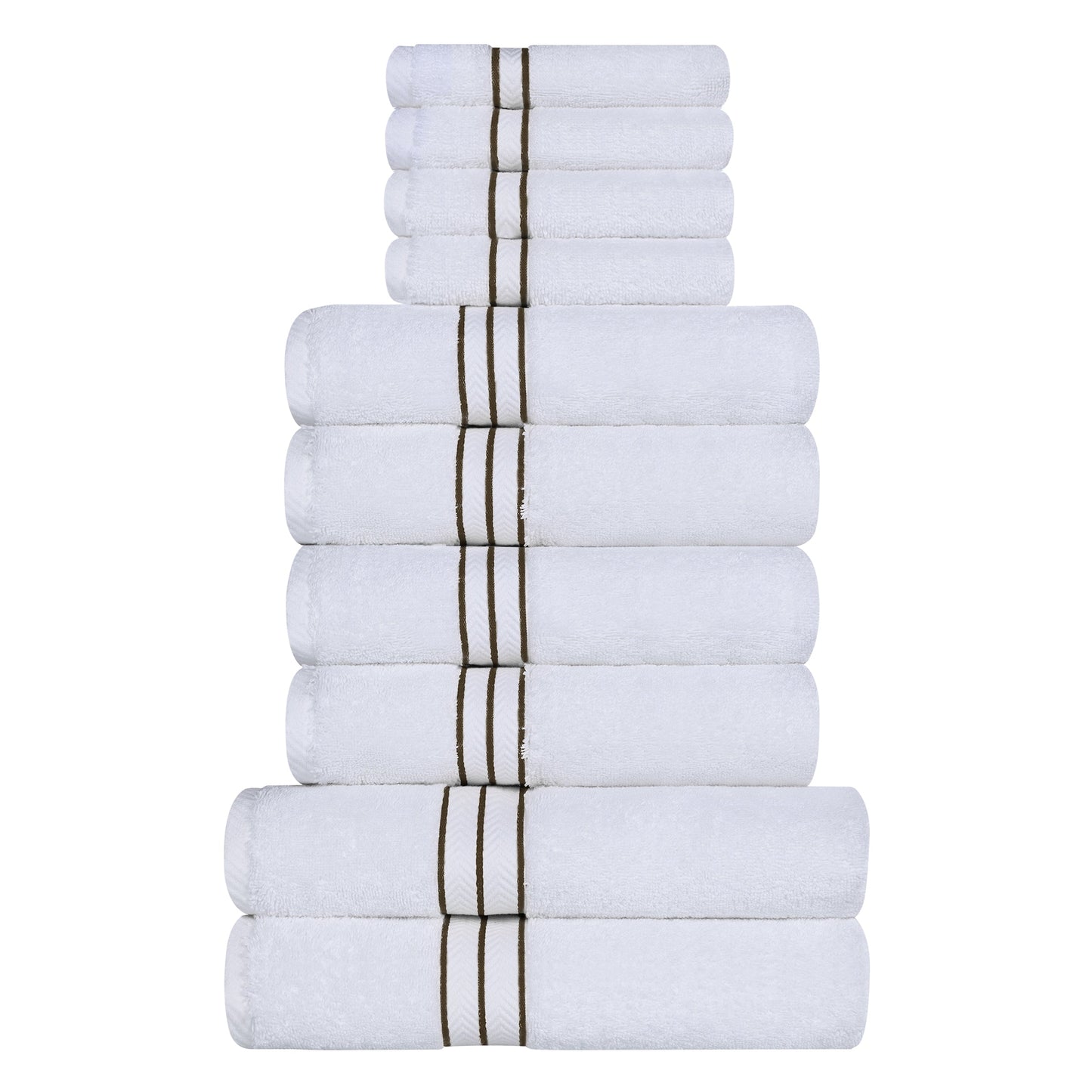 Ultra-Plush Turkish Cotton Hotel Collection Super Absorbent Solid Luxury Bathroom Set - Latte