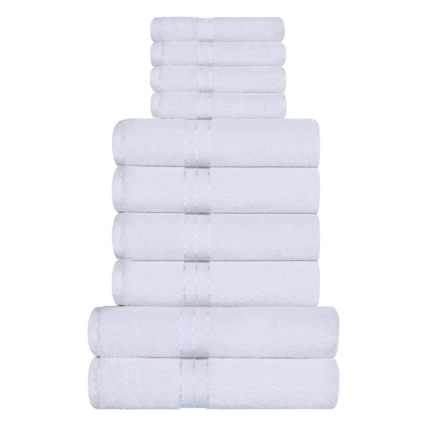 Ultra-Plush Turkish Cotton Hotel Collection Super Absorbent Solid Luxury Bathroom Set - White