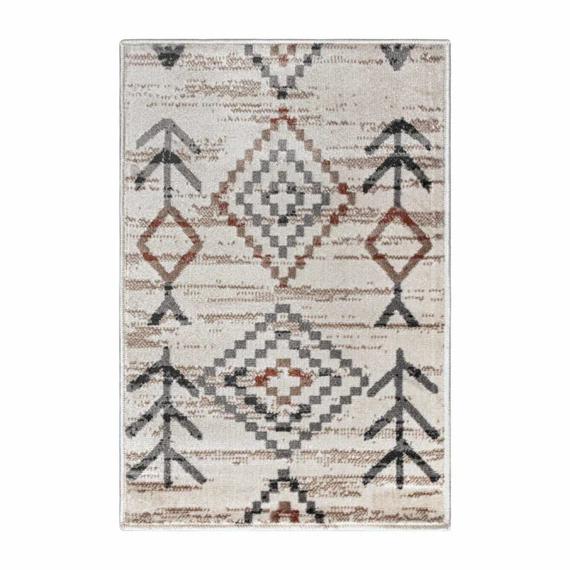 Gared Traditional Southwestern Tribal Area Rug - Bone