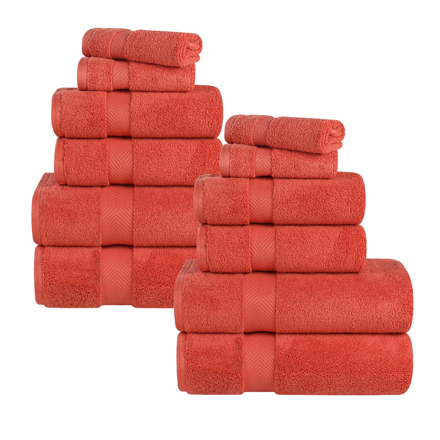 Zero Twist Cotton Ultra-Soft Absorbent Assorted - Brick Red