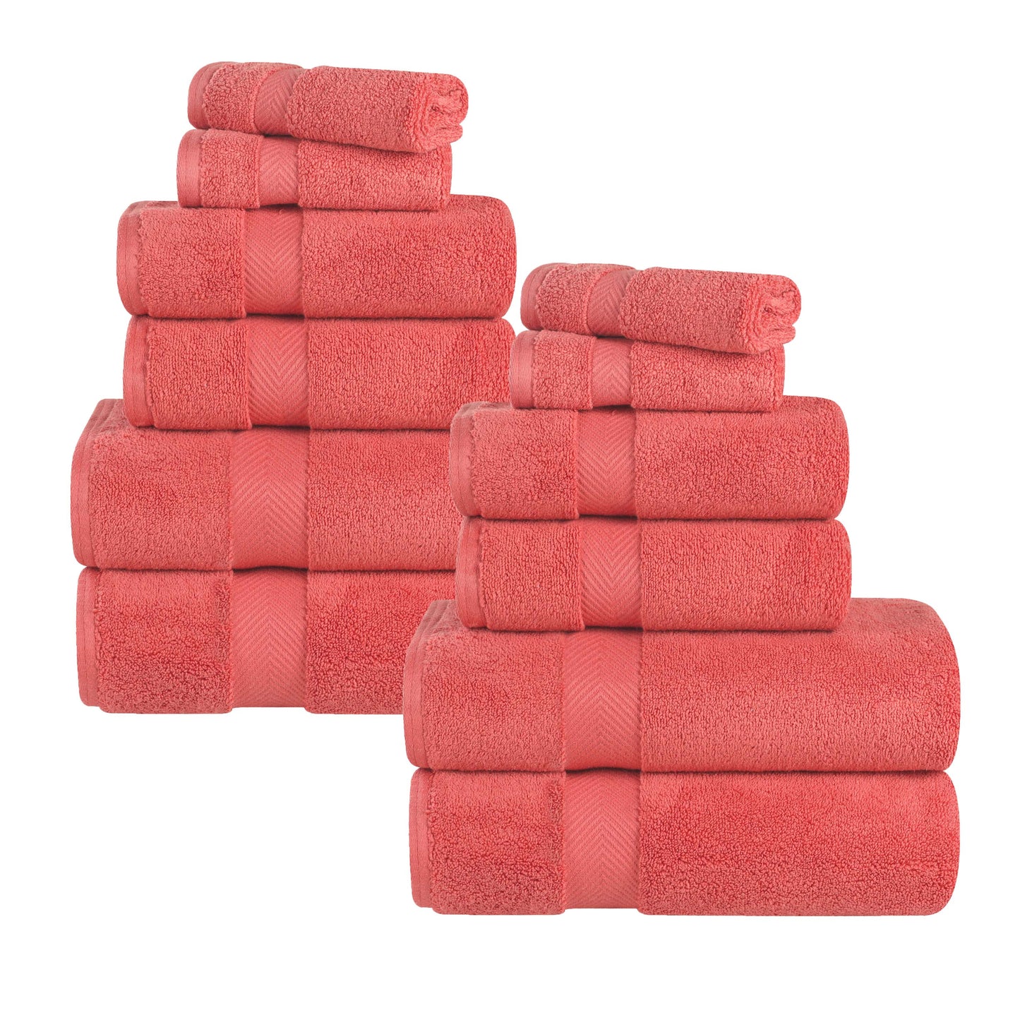 Zero Twist Cotton Ultra-Soft Absorbent Assorted - Coral