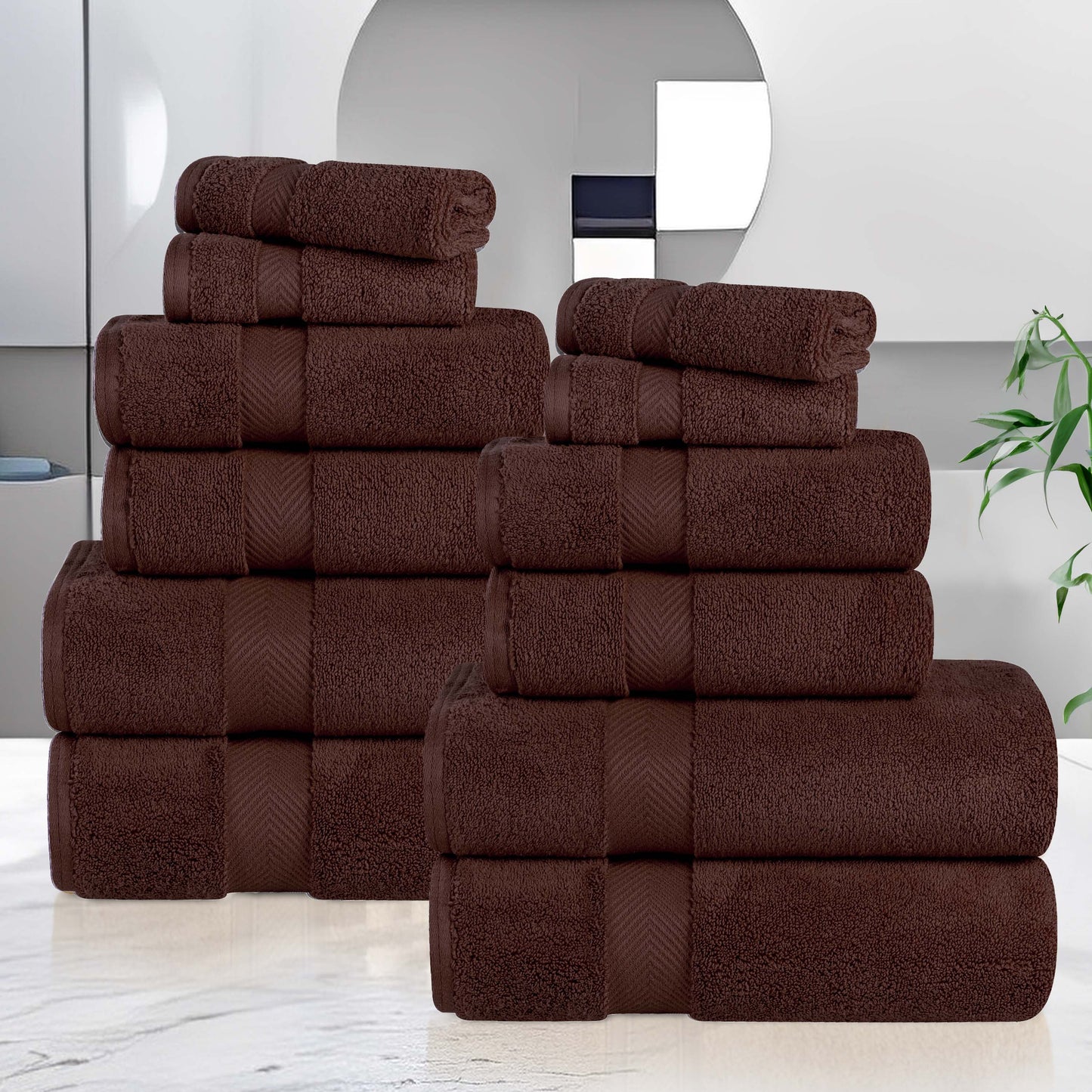 Zero Twist Cotton Ultra-Soft Absorbent Assorted - Espresso