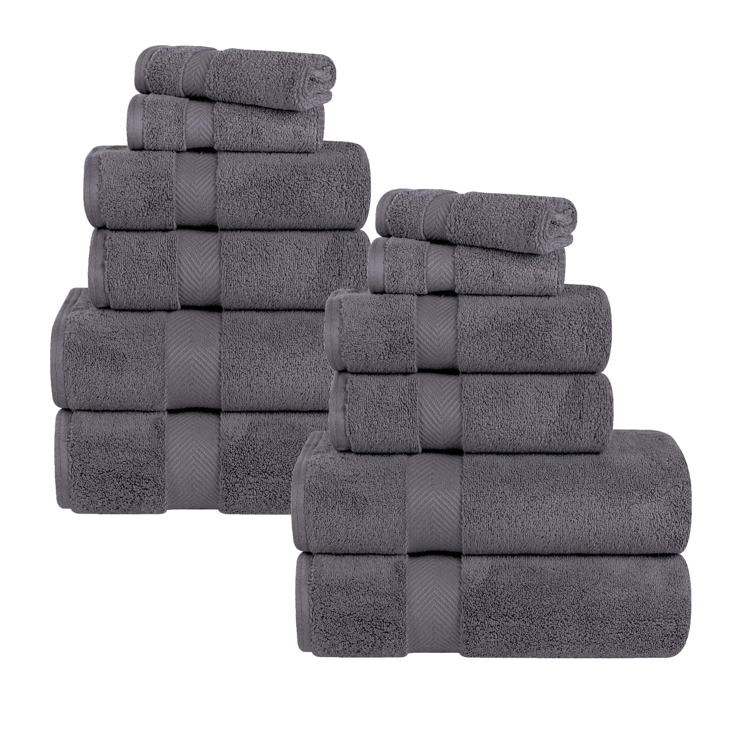 Zero Twist Cotton Ultra-Soft Absorbent Assorted - Grey