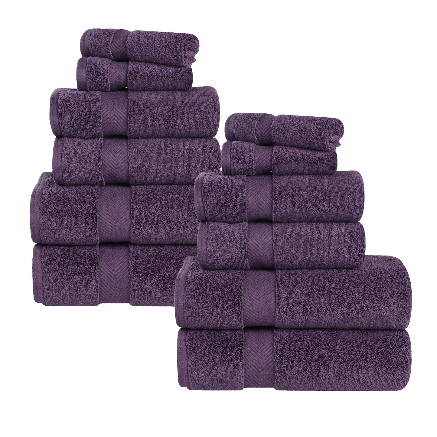 Zero Twist Cotton Ultra-Soft Absorbent Assorted - Grape Seed