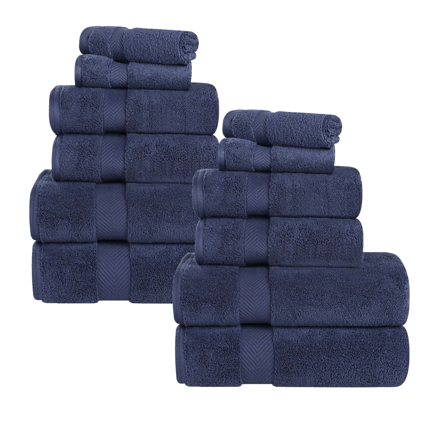 Zero Twist Cotton Ultra-Soft Absorbent Assorted - Midnight Blue