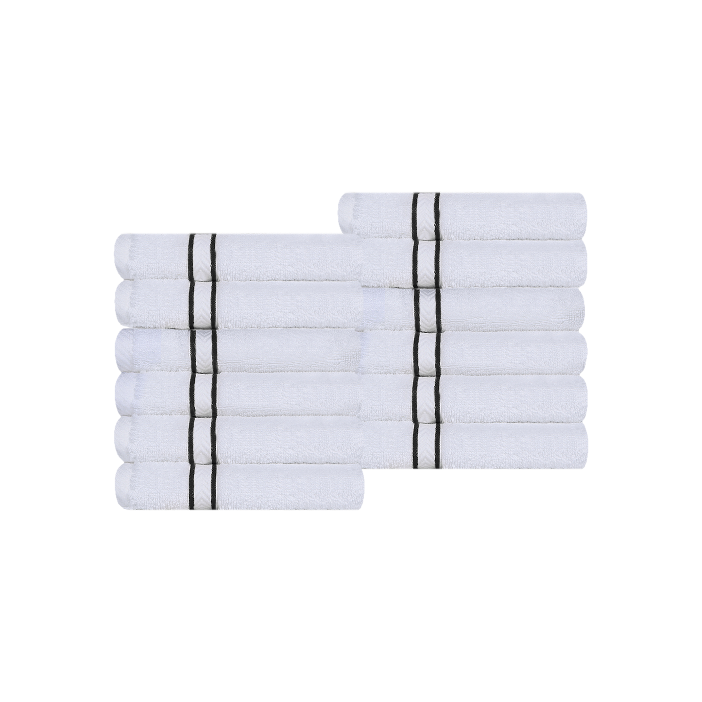 Ultra-Plush Turkish Cotton Hotel Collection Super Absorbent Solid Luxury Bathroom Set - Black