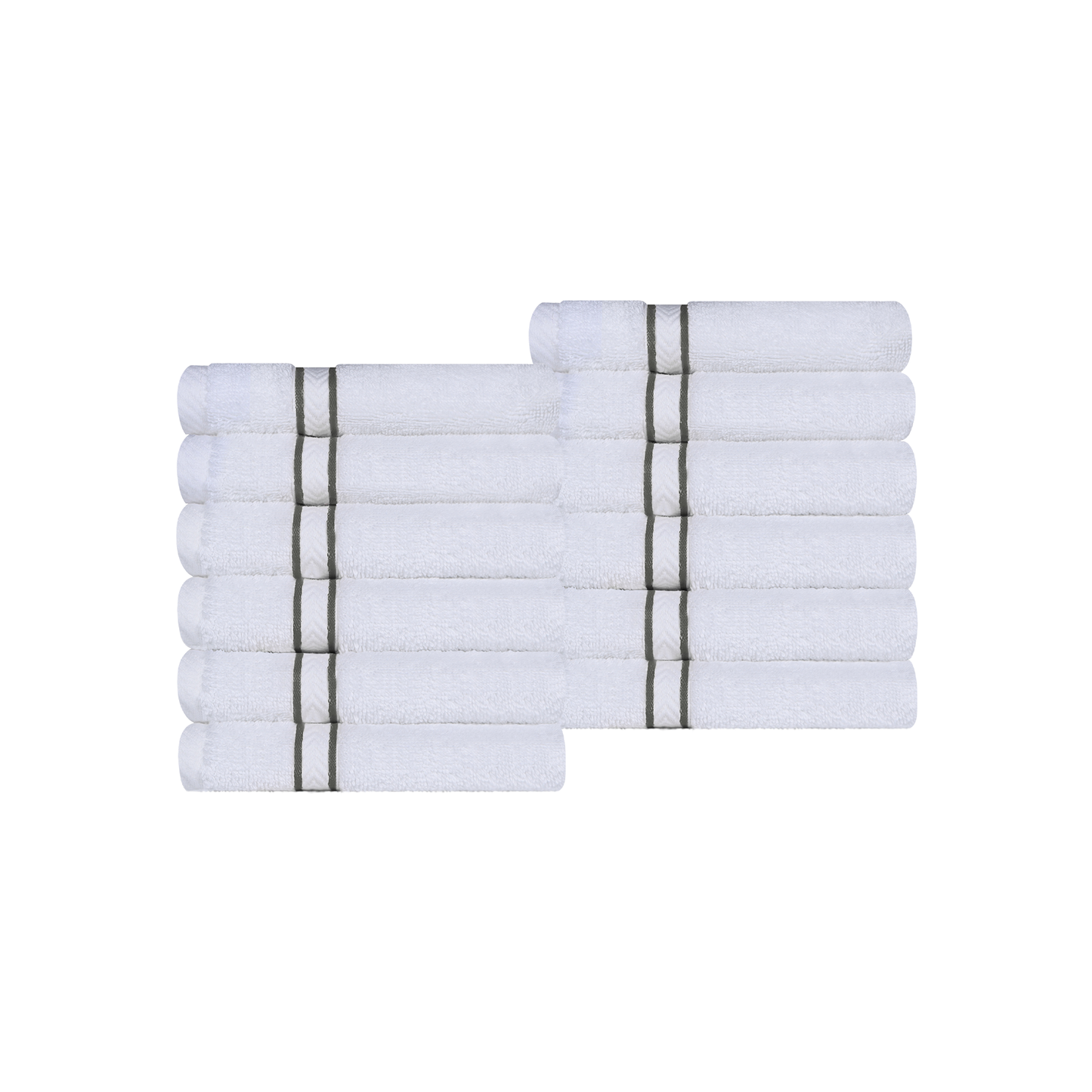 Ultra-Plush Turkish Cotton Hotel Collection Super Absorbent Solid Luxury Bathroom Set - Charcoal
