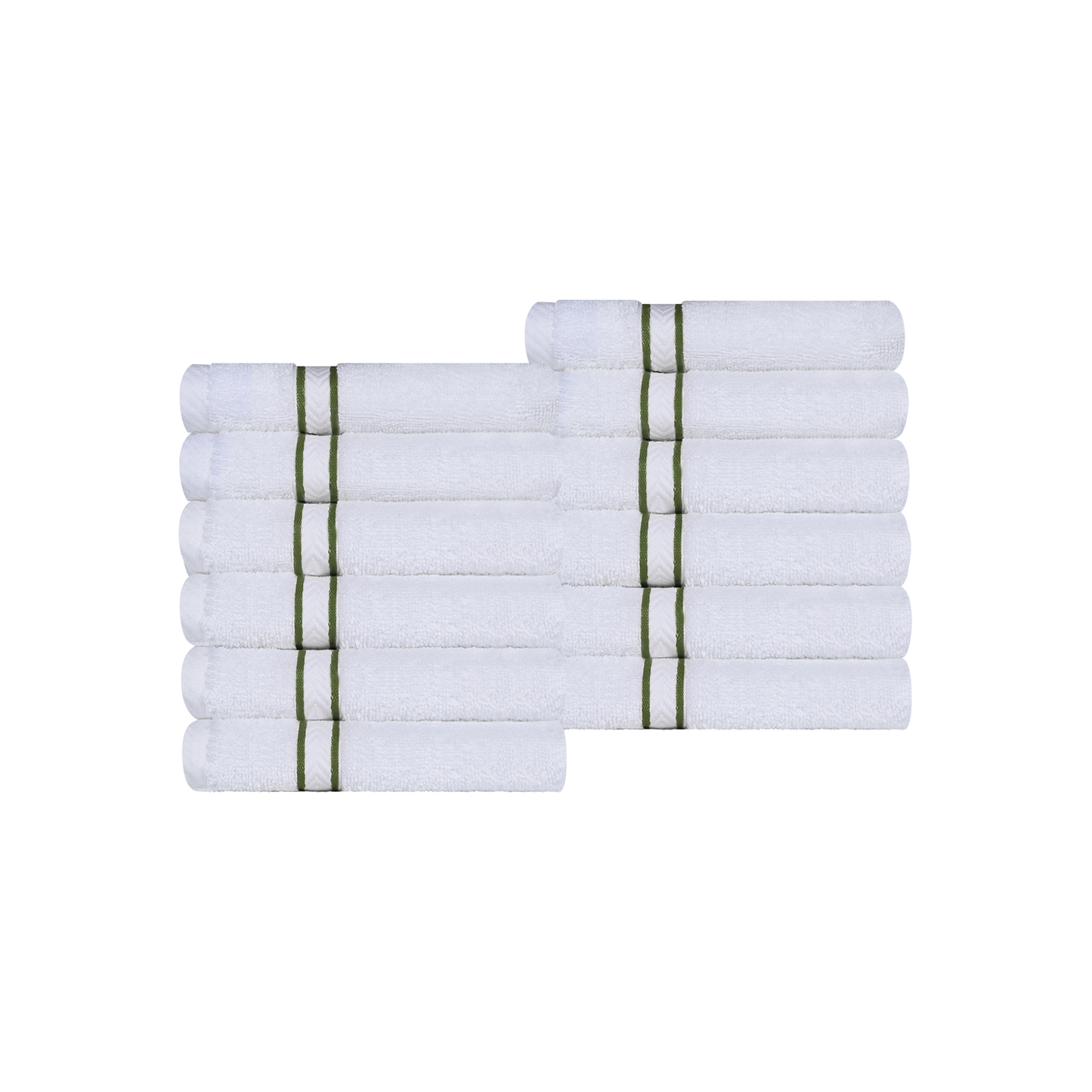 Ultra-Plush Turkish Cotton Hotel Collection Super Absorbent Solid Luxury Bathroom Set - Forest Green