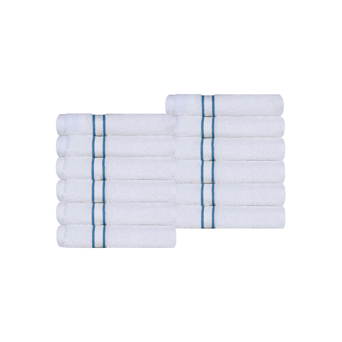 Ultra-Plush Turkish Cotton Hotel Collection Super Absorbent Solid Luxury Bathroom Set - Light Blue