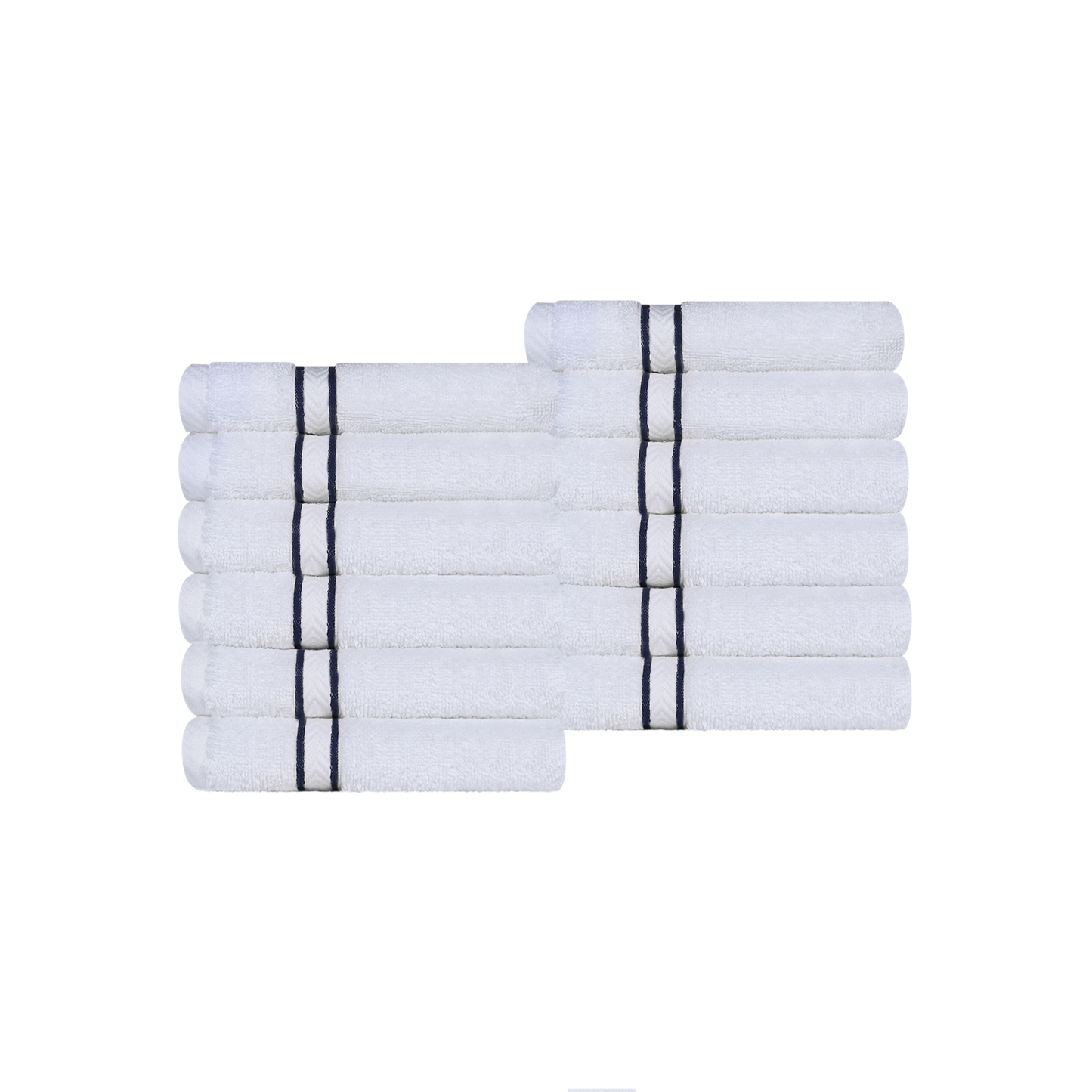 Ultra-Plush Turkish Cotton Hotel Collection Super Absorbent Solid Luxury Bathroom Set - Navy Blue