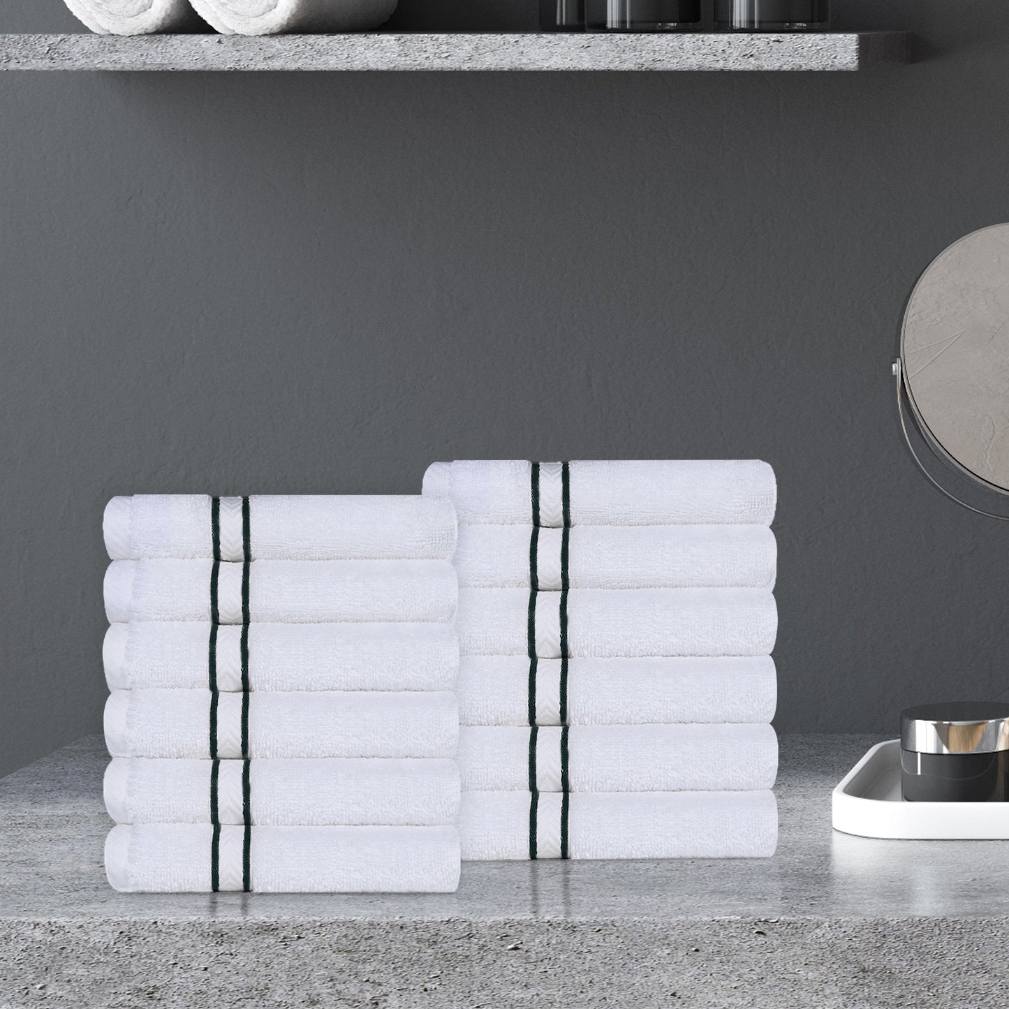 Ultra-Plush Turkish Cotton Hotel Collection Super Absorbent Solid Luxury Bathroom Set - Teal