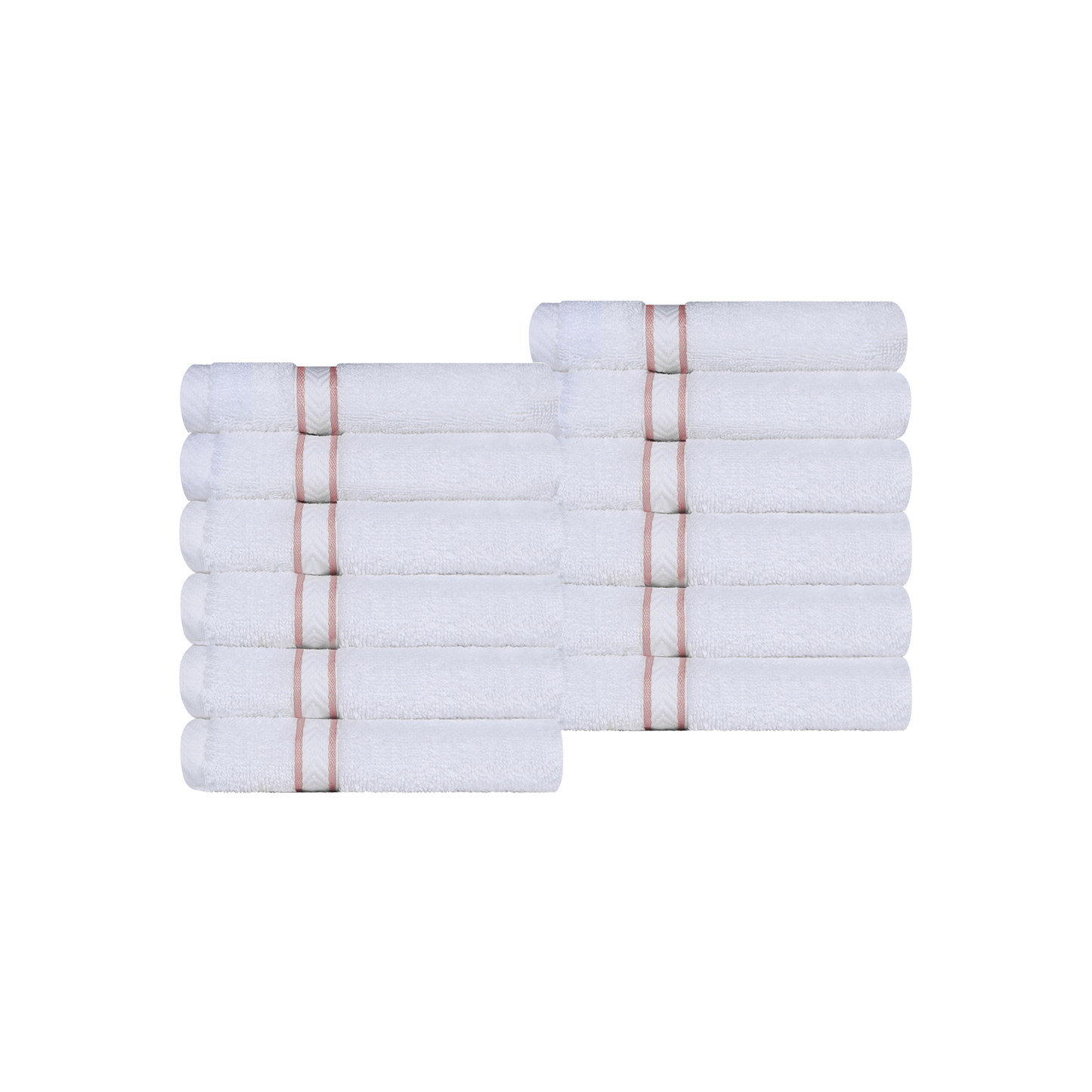 Ultra-Plush Turkish Cotton Hotel Collection Super Absorbent Solid Luxury Bathroom Set - Tea Rose