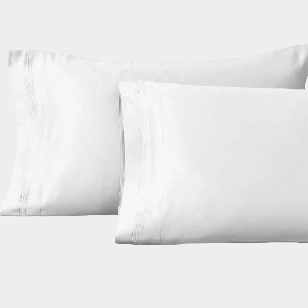 1500 Thread Count Egyptian Cotton 2 Piece Solid Pillowcase Set