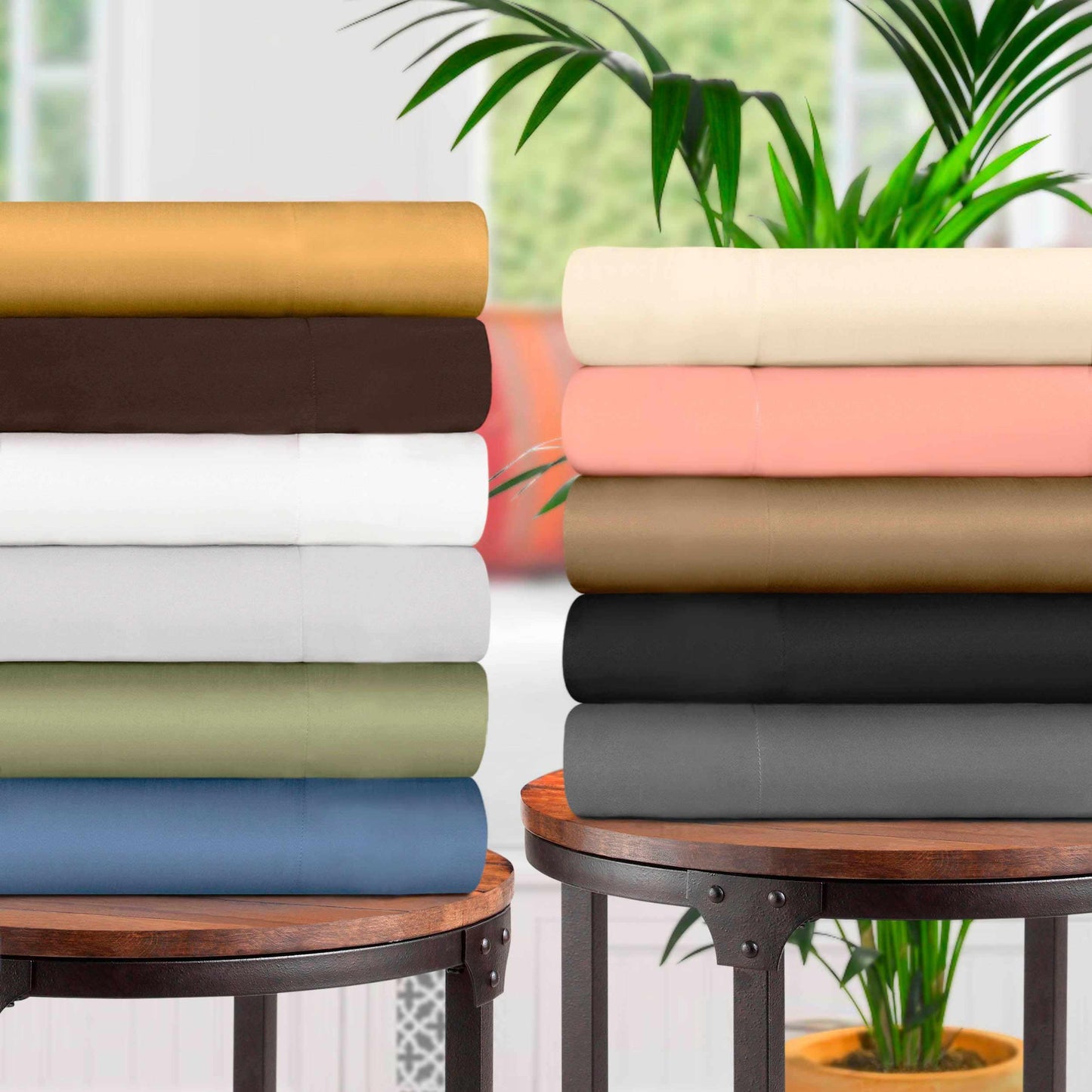 Superior Solid 1500 Thread Count Egyptian Cotton Duvet Cover Set - Gold