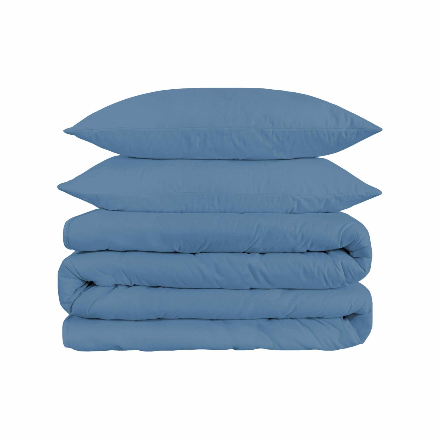 Superior Solid 1500 Thread Count Egyptian Cotton Duvet Cover Set - Medium Blue