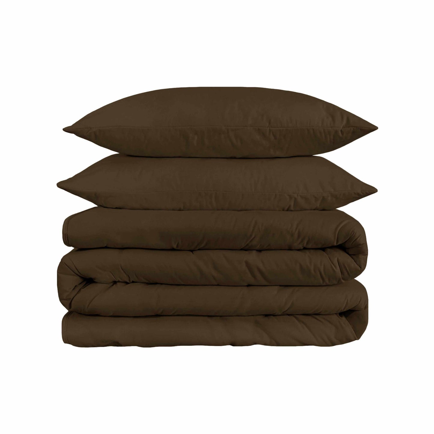 Superior Solid 1500 Thread Count Egyptian Cotton Duvet Cover Set - Mocha