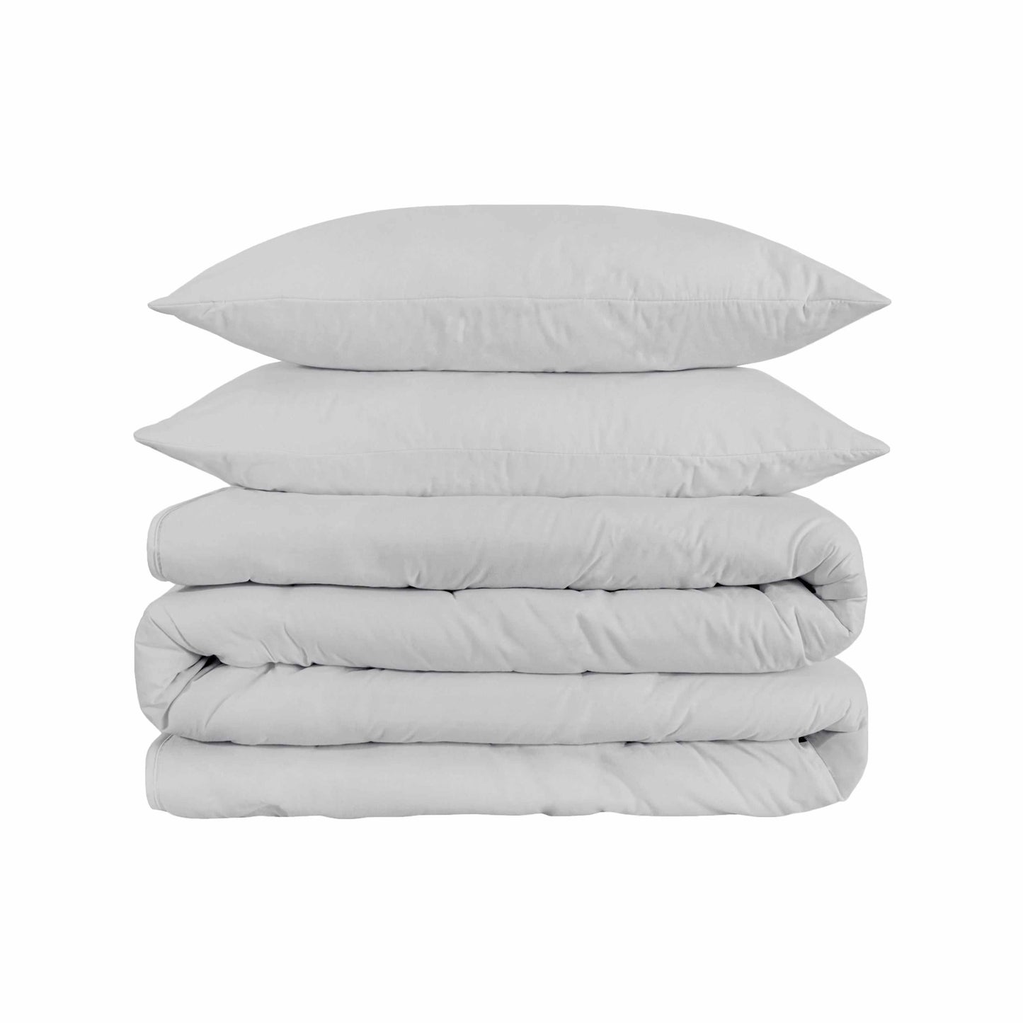 Superior Solid 1500 Thread Count Egyptian Cotton Duvet Cover Set - Platinum