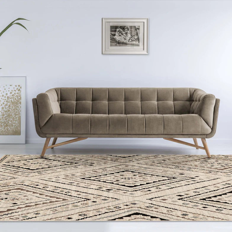 Ozark Geometric Diamonds Indoor Area Rug Or Runner Rug - Slate