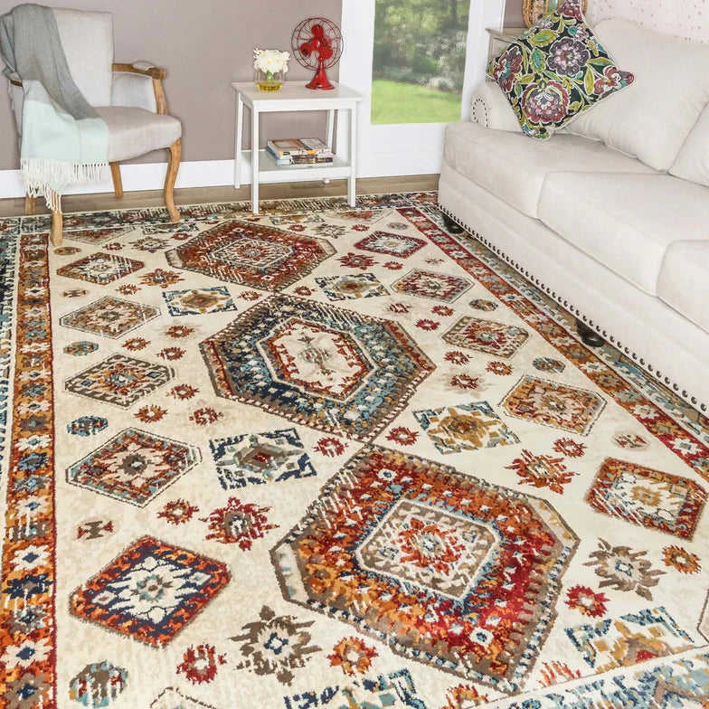 Taimak Aztec Geometric Indoor Sangria Southwestern Area Rug - Sangria