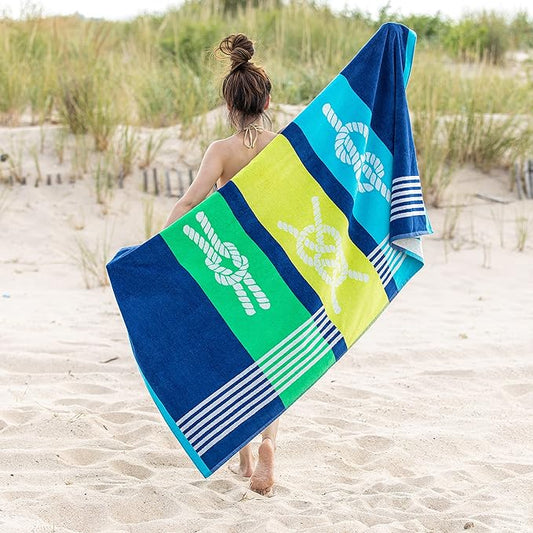 Marine Knots Oversized 4 Piece Beach Towel Set