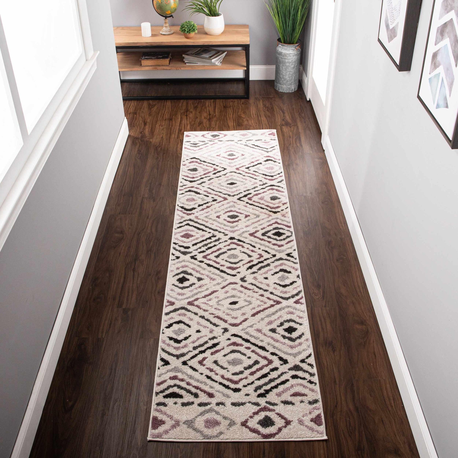 Superior Sahara Contemporary Geometric Diamonds Indoor Area Rug
