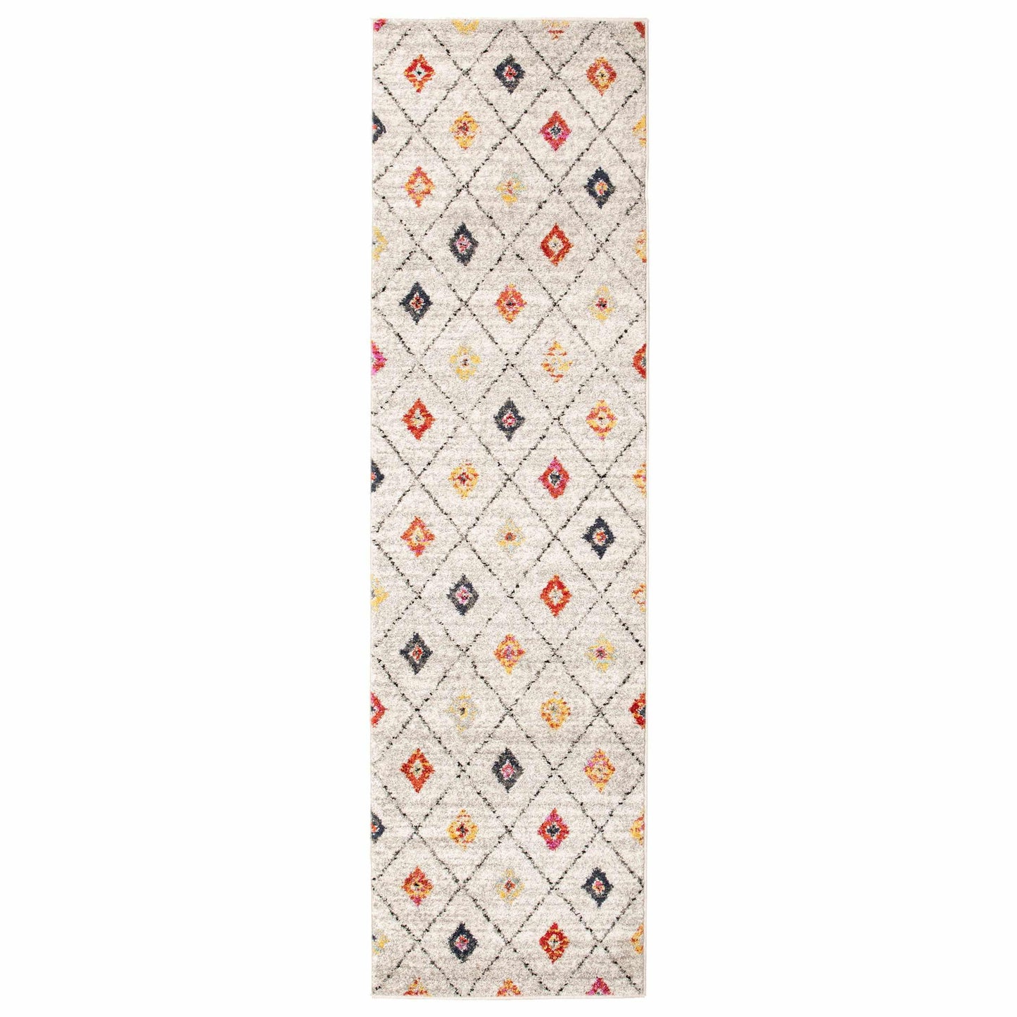 Tavon Bohemian Geometric Diamond Lattice Indoor Area Rug - Sandstone