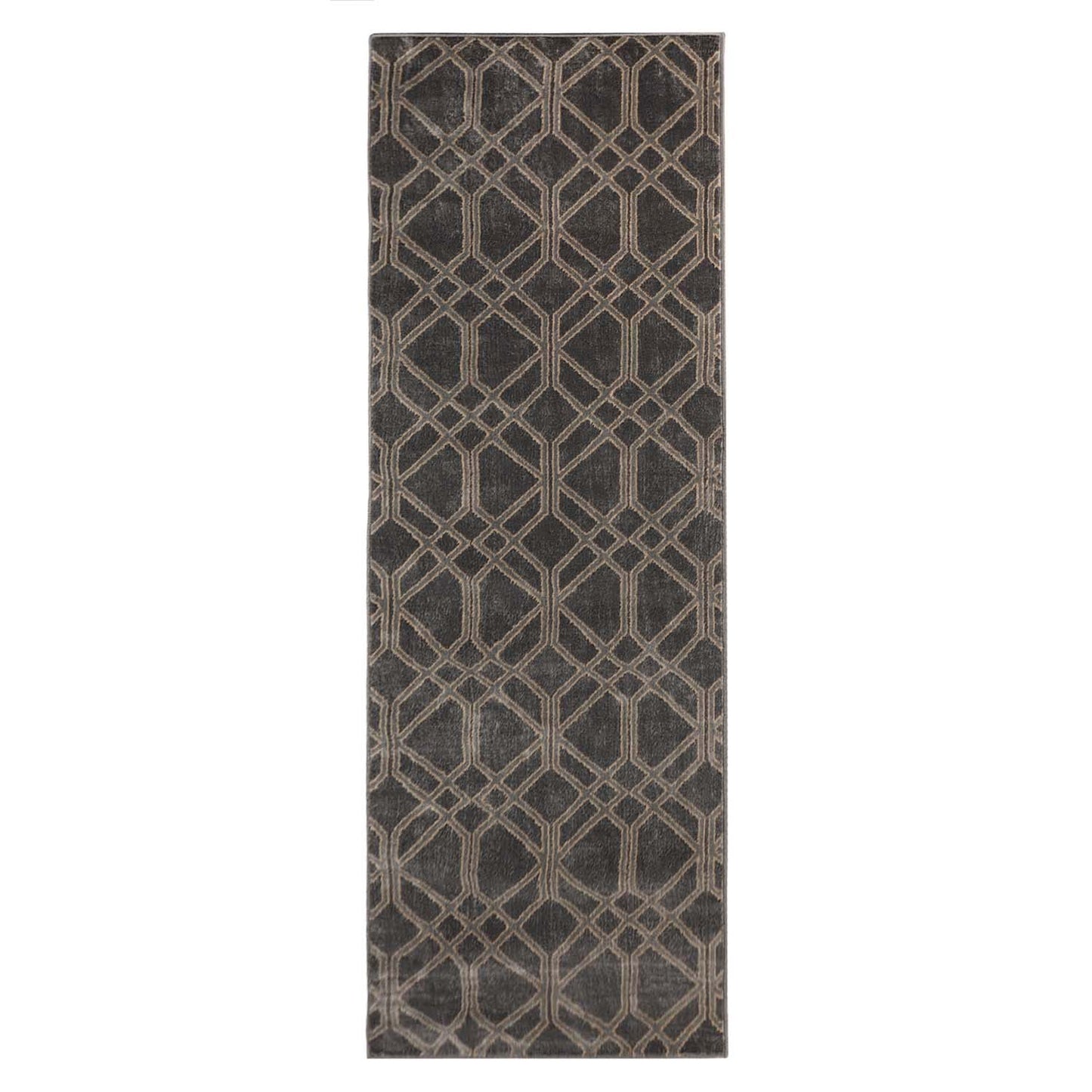 Superior Abner Modern Geometric Diamond Indoor Area Rug or Runner - Black