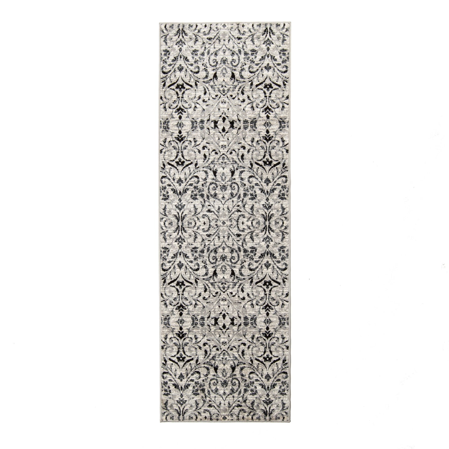 Superior Lovina Classic Scrolling Vine Indoor Area Rug - Platinum