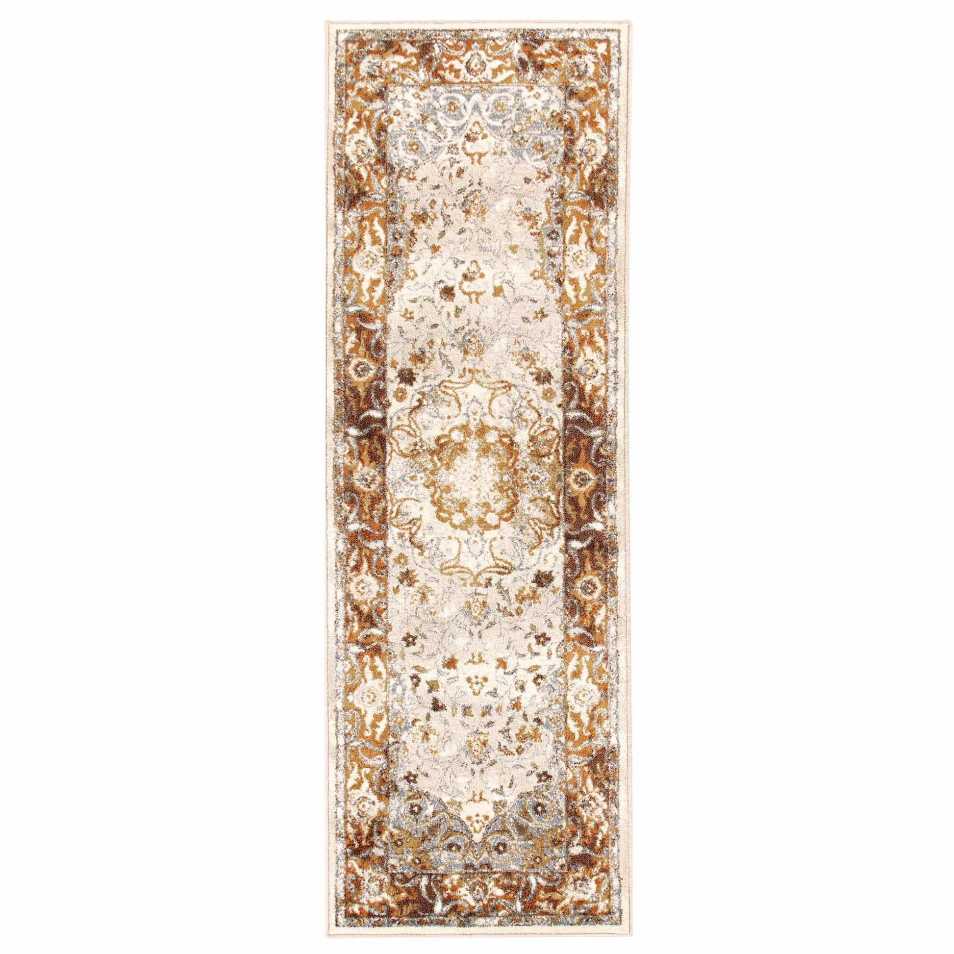 Archibold Vintage Inspired Traditional Medallion Area Rug or Runner