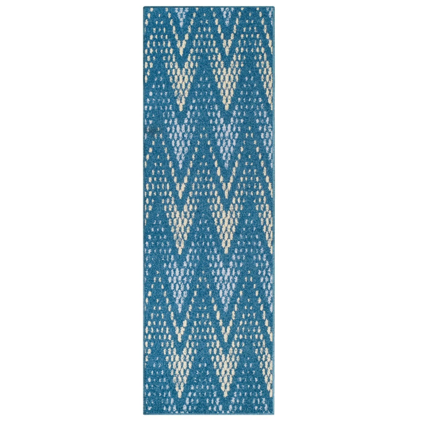 Superior Arete Modern Ombre Chevron Area Rug or Runner - Blue