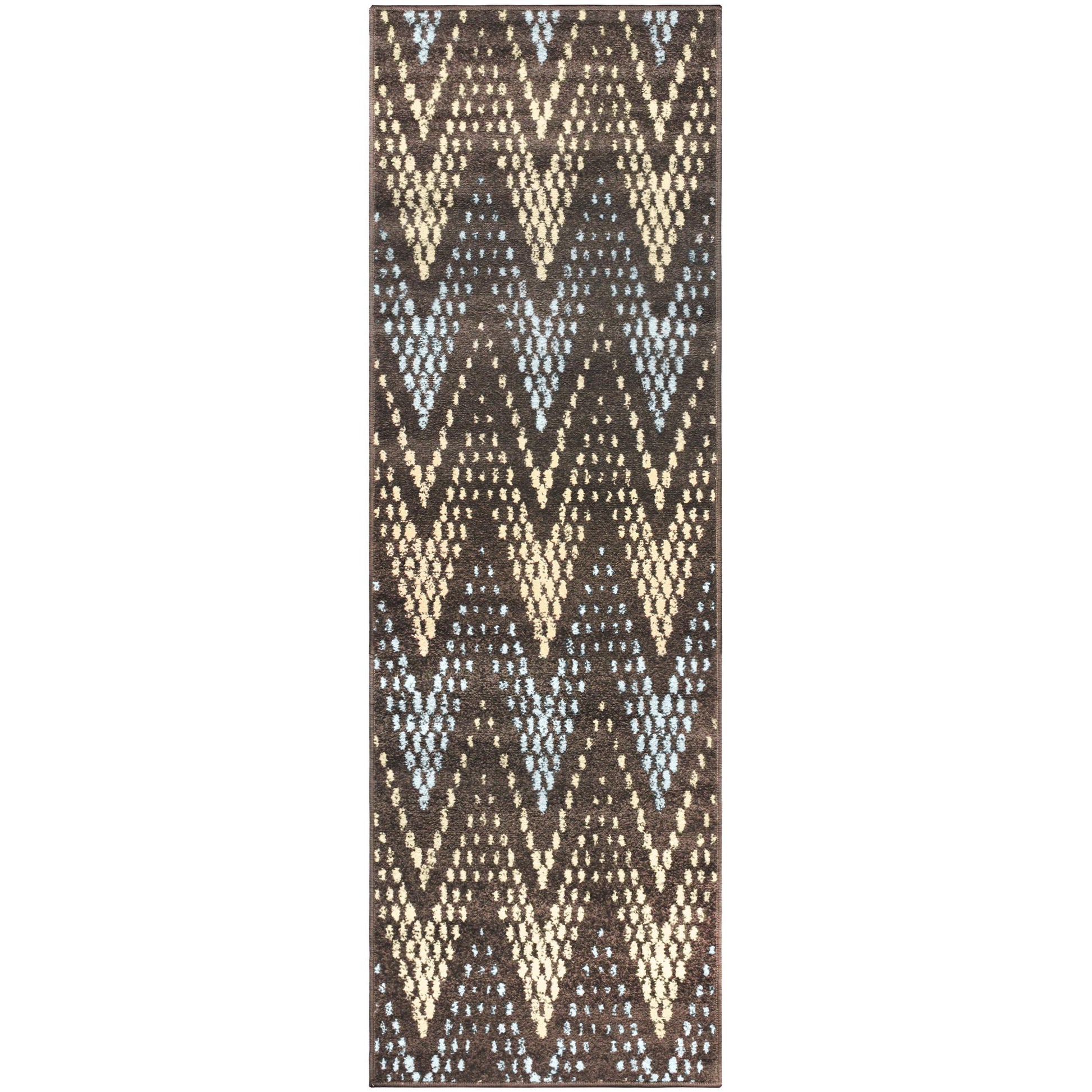 Superior Arete Modern Ombre Chevron Area Rug or Runner - Slate