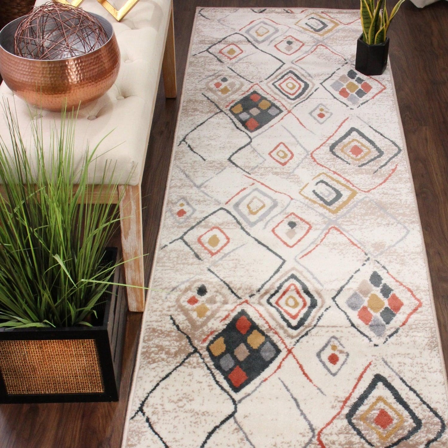 Burin Southwestern Geometric Area Rug Or Runner Rug Or Door Mat