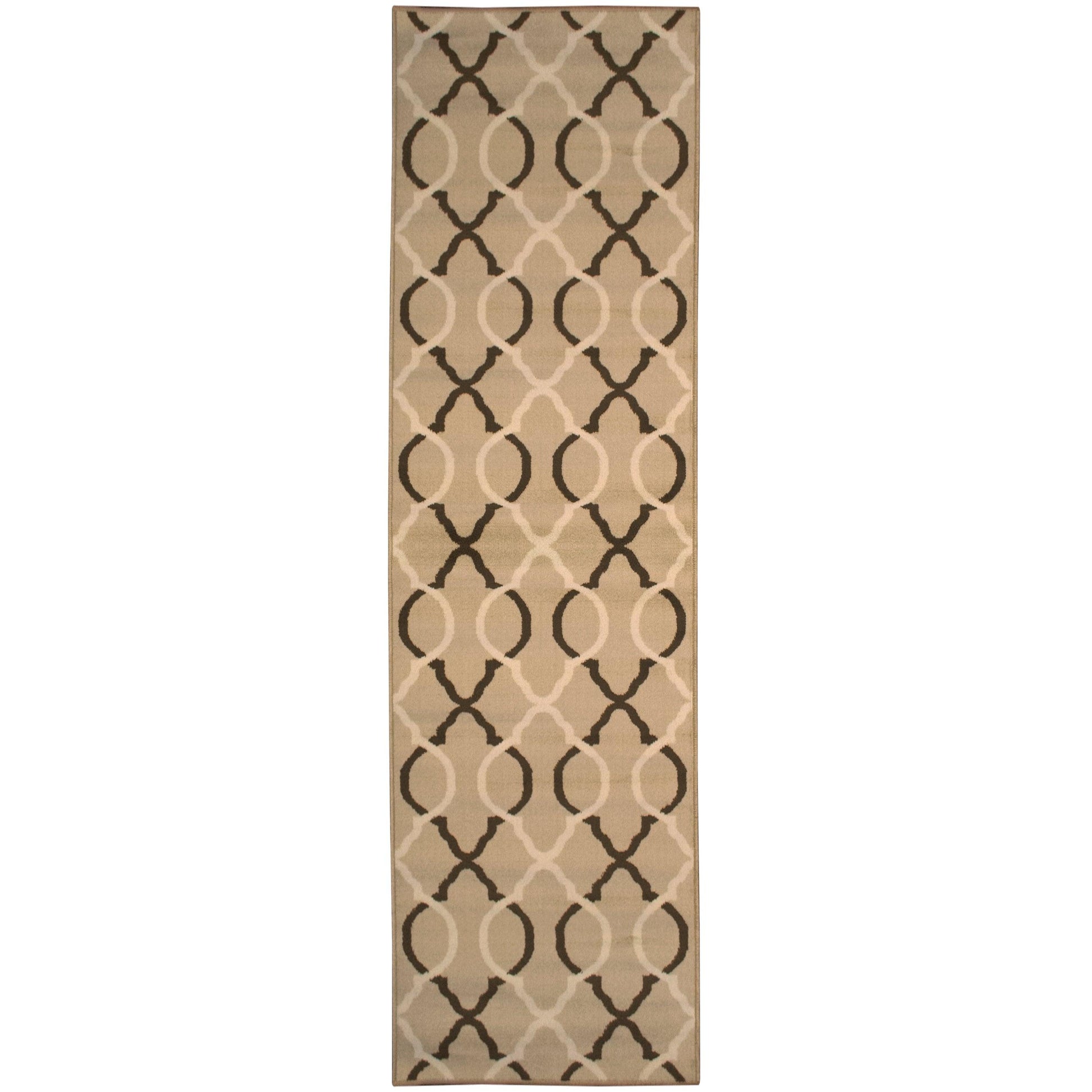 Superior Cadena Moroccan Trellis Contemporary Area Rug - Beige
