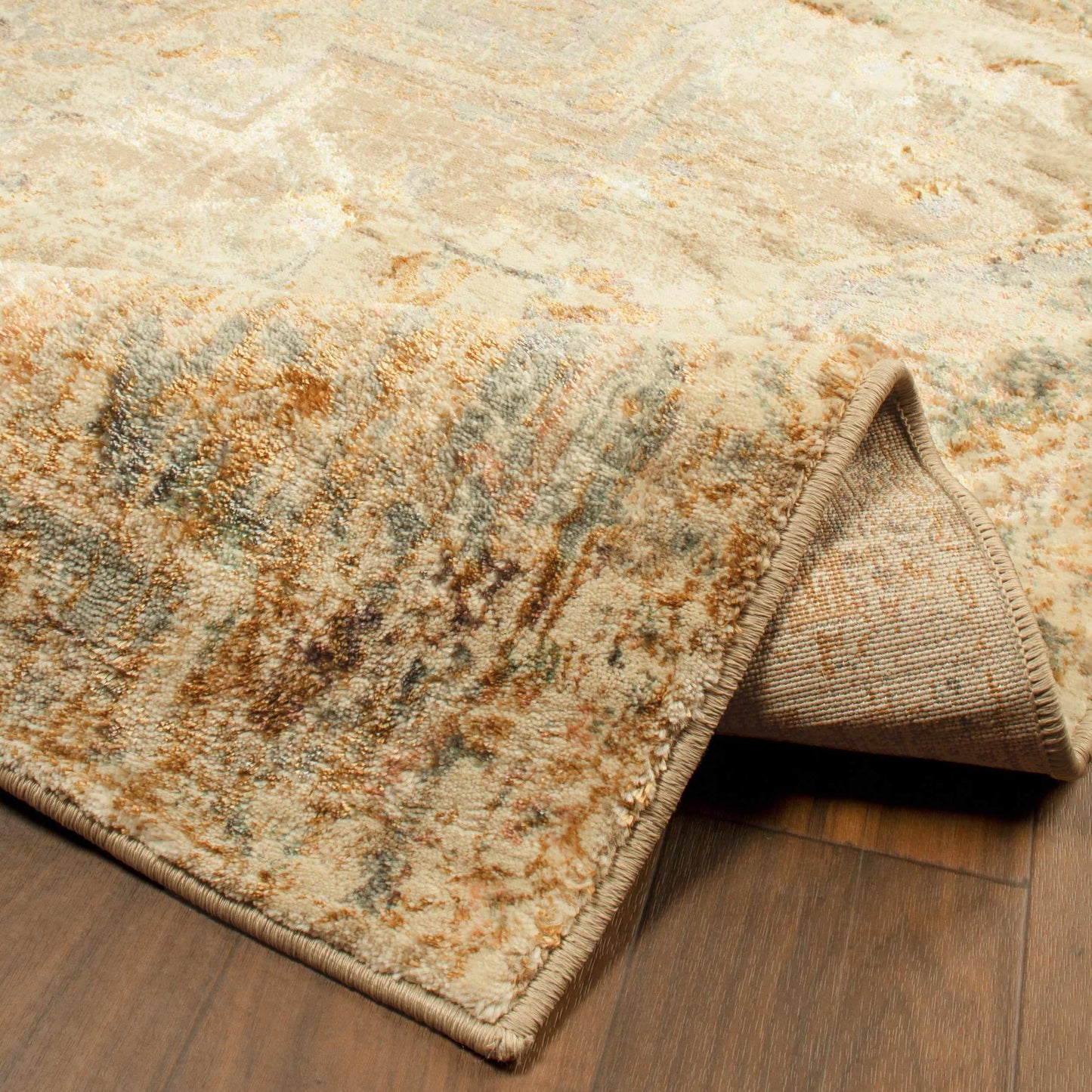 Superior Duard Heavily Distressed Geometric Medallion Area Rug