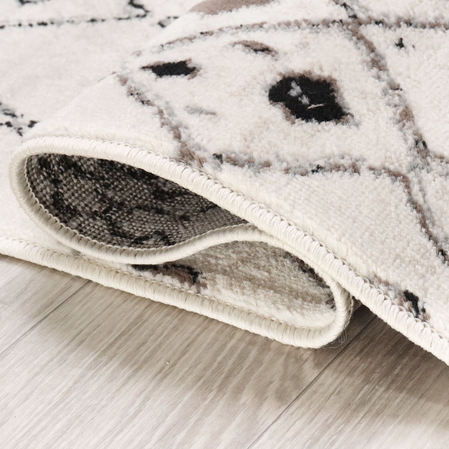 Tripp Modern Lattice Jute Backing Indoor Area Rug - Slate