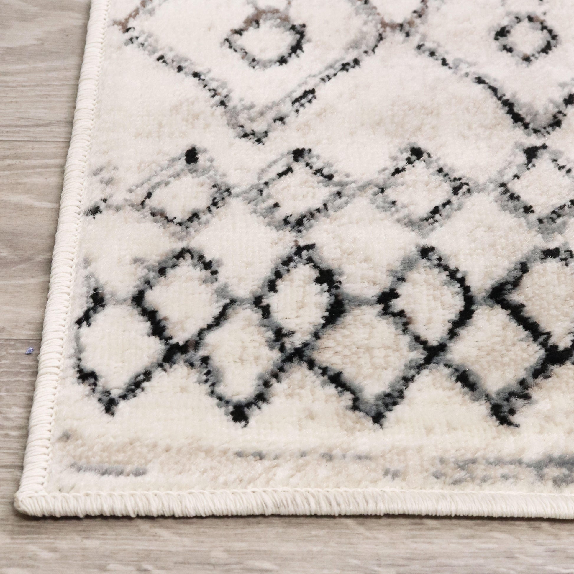 Tripp Modern Lattice Jute Backing Indoor Area Rug - Slate