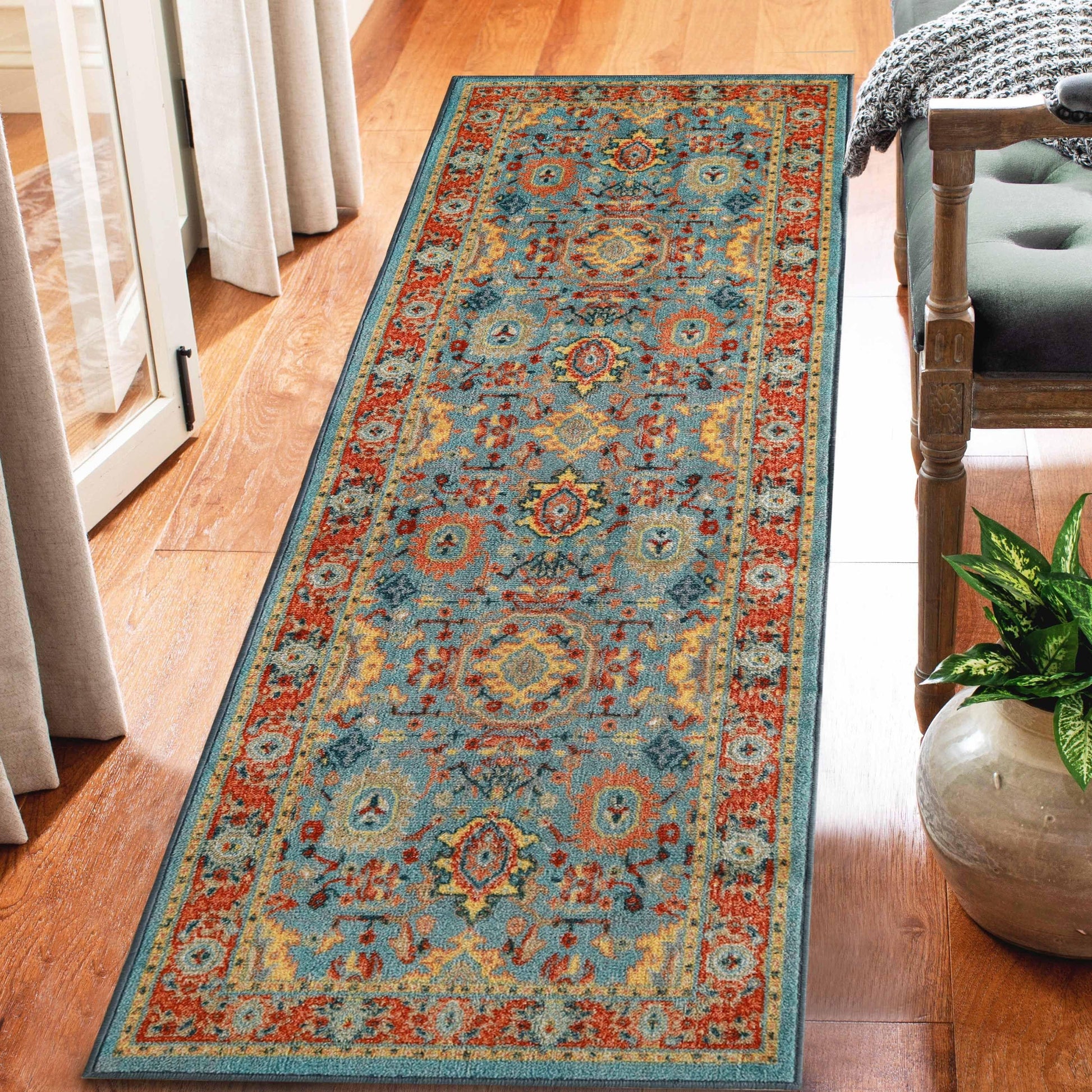 Superior Hadar Geometric Non-Slip Indoor Area Rug or Runner