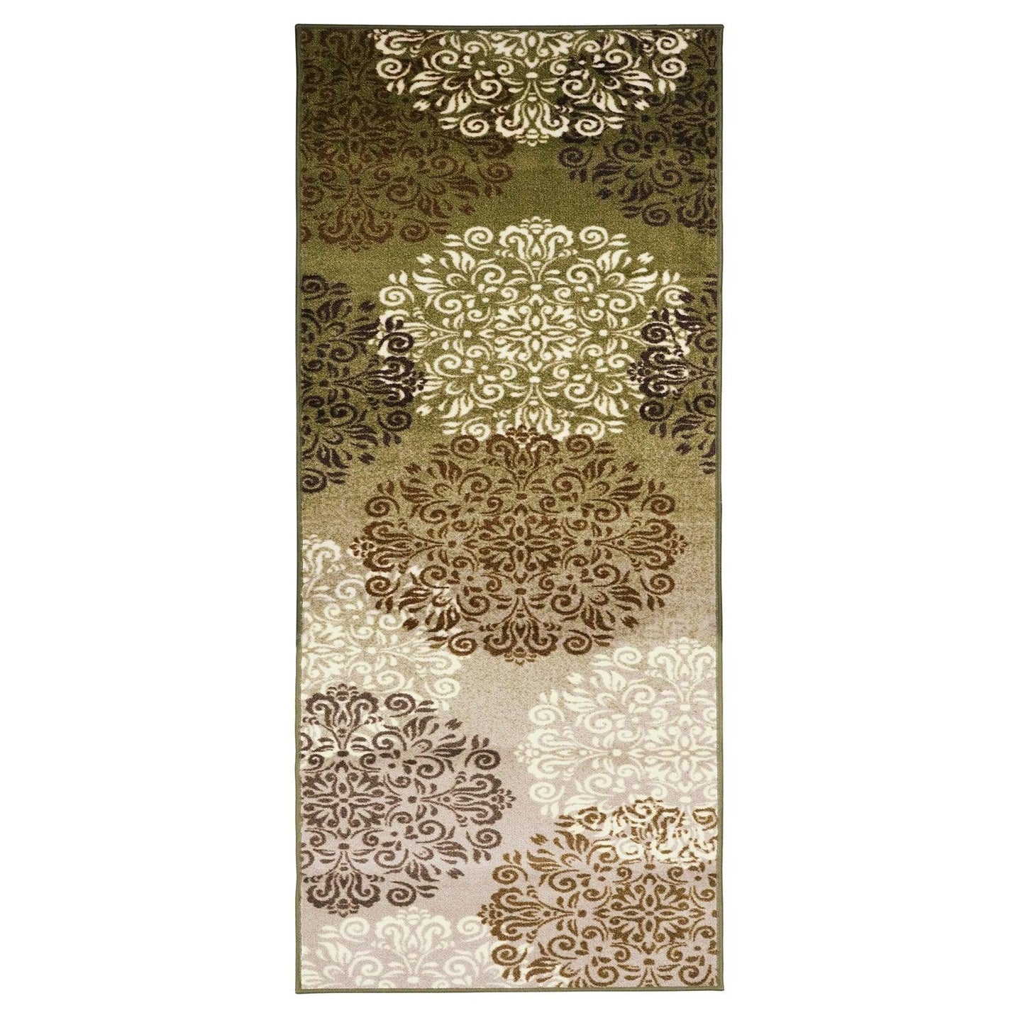 Superior Hedena Traditional Non-Slip Geometric Floral Indoor Washable Area Rug - Brown