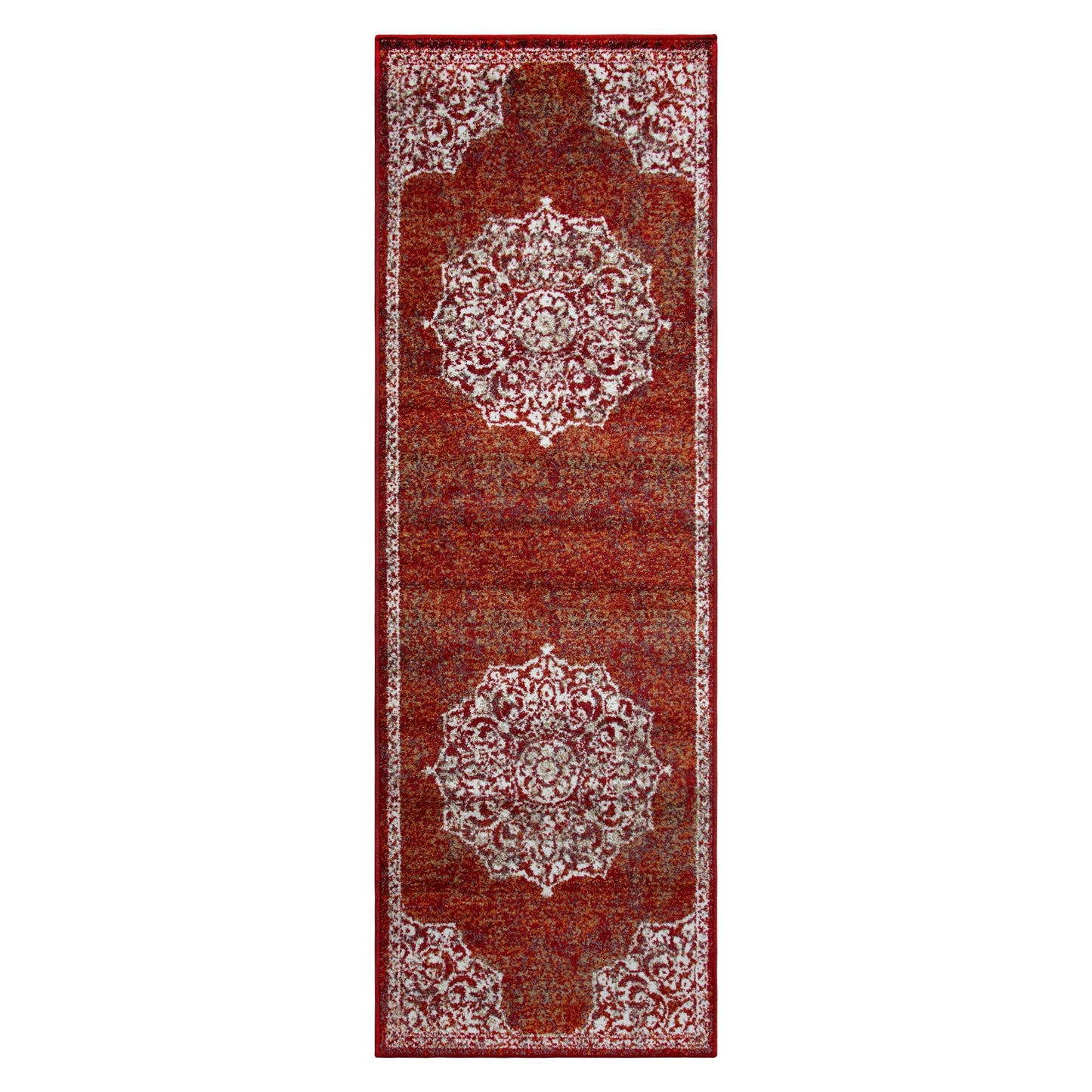 Superior Oriental Medallion Oxidized Area Rug - Maroon