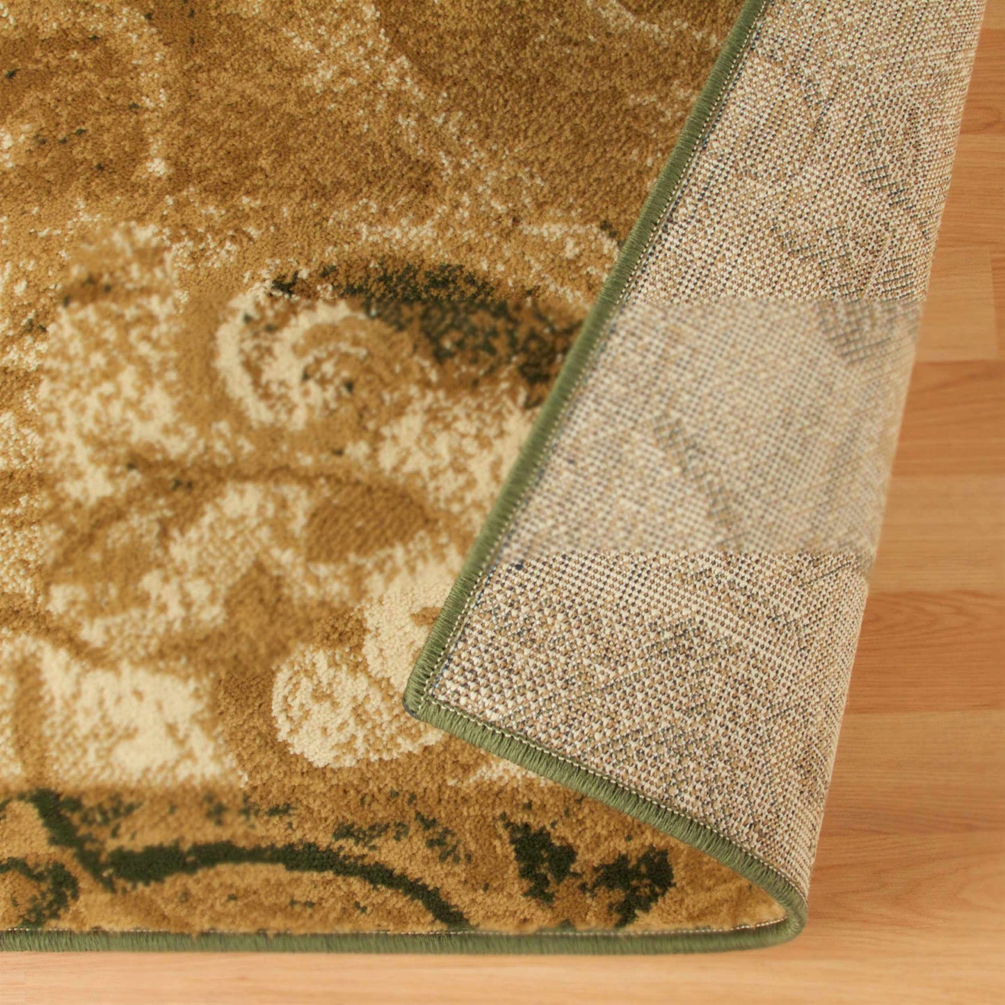 Distressed Scroll Contemporary Area Rug