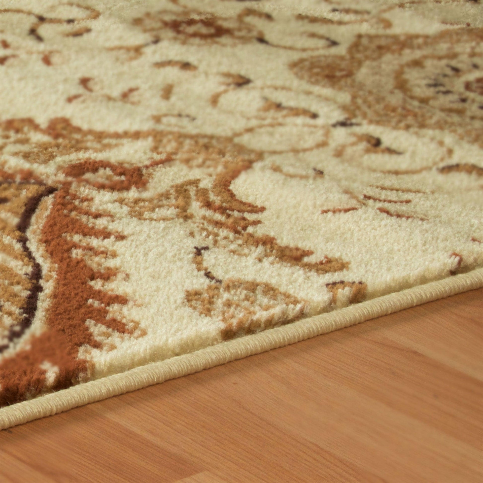 Superior Poplar Traditional Floral Medallion Indoor Area Rug - Cream