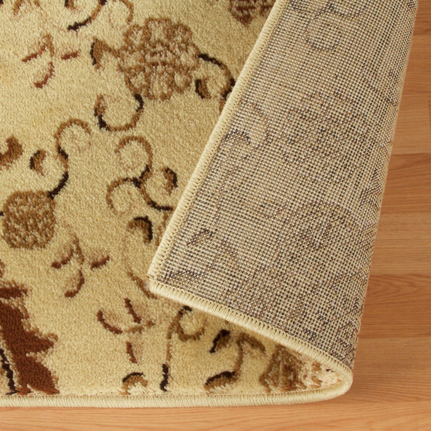 Superior Poplar Traditional Floral Medallion Indoor Area Rug - Cream